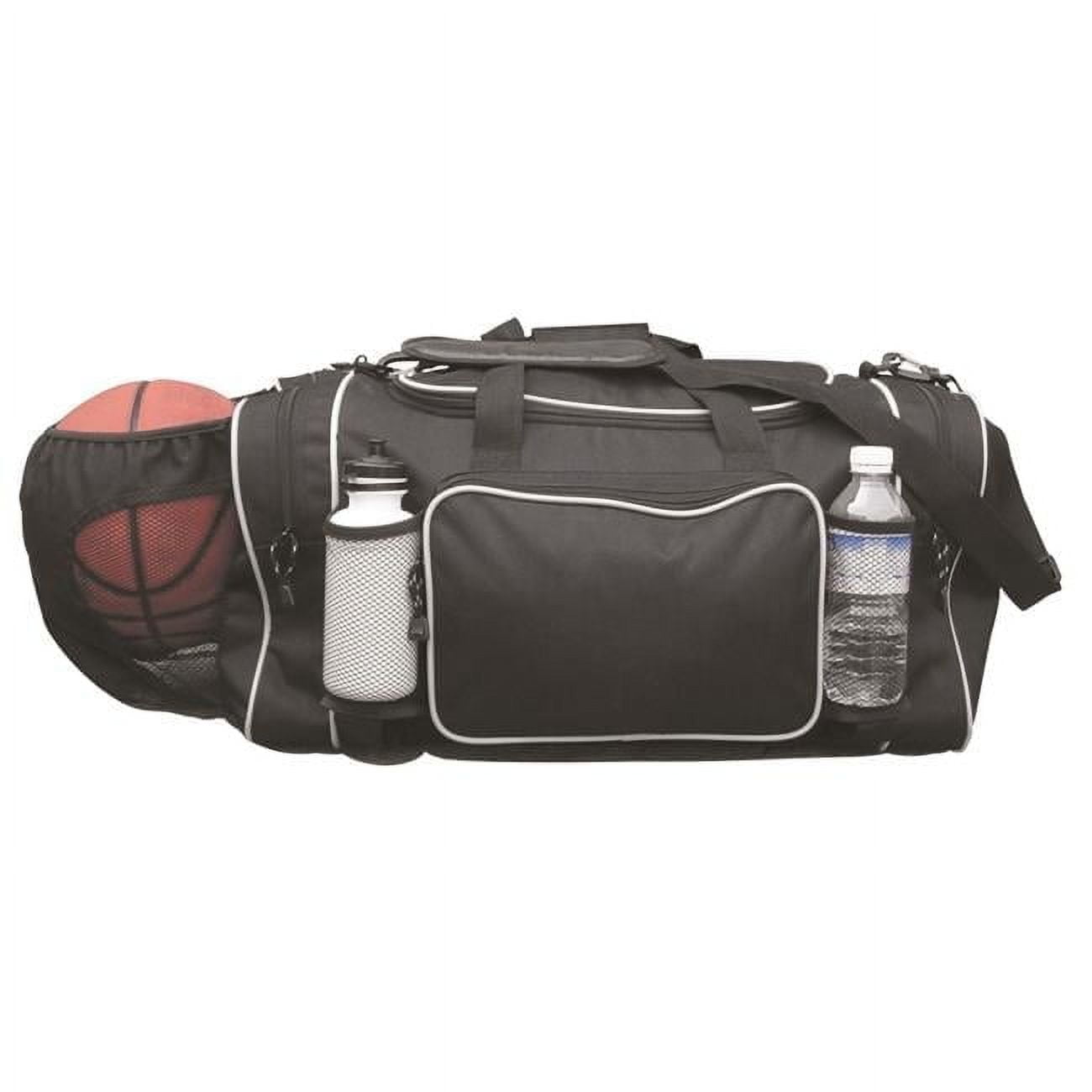Debco SP2663 23 in. Jumbo Sports Bag - Black with Grey Piping