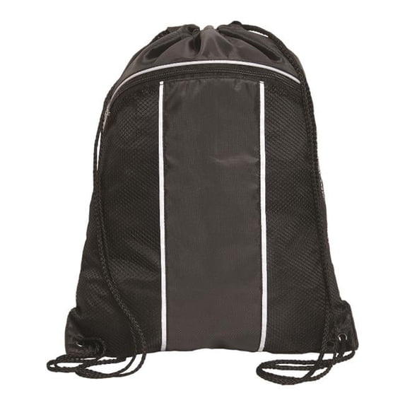 Debco Surf Drawstring Backpack - All Black - 14in. W x 19in. H