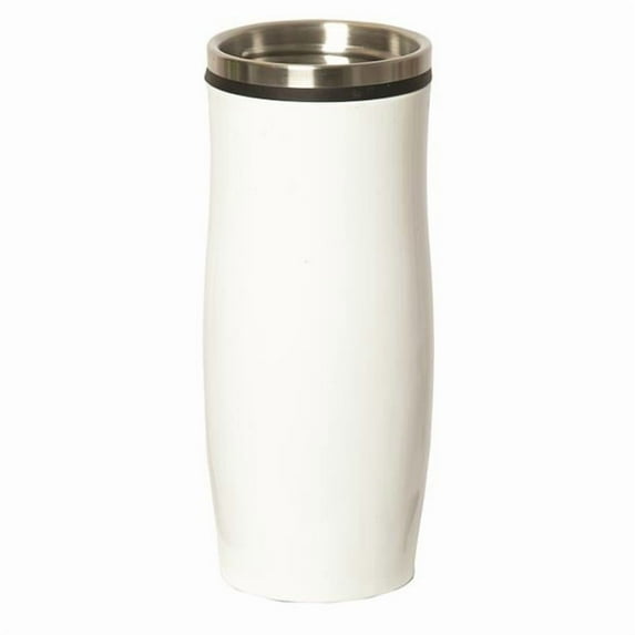 Debco WB9208 Floren Hill 450 ml 13.5 oz Bottle with Strap Lid - White Bottle