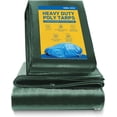 thumbnail image 1 of Debonair 10' x 16' Super Heavy Duty 10 Mil Green Poly Tarp Cover - Thick Waterproof, UV Resistant, Rip and Tear Proof Tarpaulin with Grommets and Reinforced Edges, 1 of 9