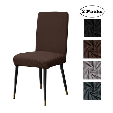 Debonair 2 Pack Chair Covers for Dining Room, Stretch Chair Protector Slipcovers, Coffee