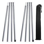 Debonair Tent Poles Telescoping Tarp Poles 81 inches Aluminum Tent Pole for Tarp Easy Adjustable Camping Tarp Poles,Set of 2 for Camping Hiking Christmas Gifts(4 Sections&amp;Sliver)