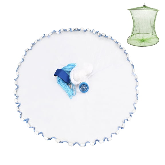 NEWEEN Cast Net 3ft-8ft Radius 3/8" Mesh for Freshwater and Saltwater Bait Fish Upgraded Material Vinyl Coated Steel Sinkers Throw Style