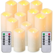 NEWEEN 12 Pc LED Candles Flickering Flameless Candles with Remote & Timer for Romantic Ambiance, Home Decor Mood Lighting Cozy Fall Decor Battery Operated Candles, Outdoor Waterproof