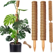 Debonair Moss Pole for Plants - 17 Inches (2 Pack) | Monstera Houseplant Stakes, Moss Poles for Garden, Coir Totem Sticks