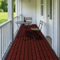 thumbnail image 1 of Debonair Runner Rug 1.3ft x 4 ft Indoor/Outdoor Low Profile, Hallway, Kitchen, Patio, Deck Area, RV, Entryway, Garage, with Natural Non-Slip Rubber Backing, Wine Red Strip, 1 of 10