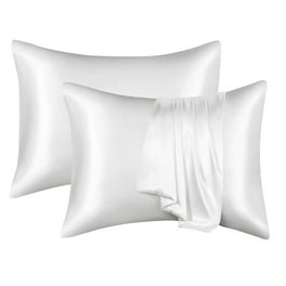 Walmart King Size Satin Pillowcase Set of White Silk, 20x36