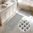 thumbnail image 1 of YOCWUCK Set of 2 Waffle Bathroom Rugs Ultra-Soft Non-Slip Bath Mat Super Absorbent Quick Dry Bath Rugs for Bathroom Floor Machine Washable Bathroom Mats with Tassels Boho Bathroom Decor, 1 of 8