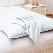 Debonair 1800 Count Double Brushed Microfiber Envelope Pillowcases Set of 2(Standard 20 X 25, White)