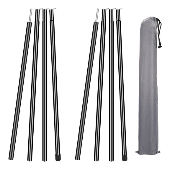 Debonair Tent Poles Telescoping Tarp Poles 81 inches Aluminum Tent Pole for Tarp Easy Adjustable Camping Tarp Poles,Set of 2 for Camping Hiking Christmas Gifts(4 Sections&Black)