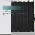 thumbnail image 1 of Debonair Waterproof PEVA Bathroom Shower Curtain Liner With Weighted Bottom - 72" x 78" ,Black, 1 of 9