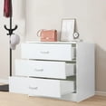 thumbnail image 1 of NEWEEN White 3 Drawer Dresser, Chest of Drawers for Bedroom, Modern Storage Cabinet Dresser Organizer Unit with Handle for Living Room, Closet, Hallway, 1 of 8