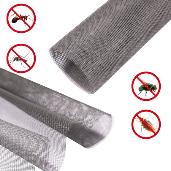 Debonair Windows Screen and Screen Door Replacement, 32"x60" Durable Fiberglass Screen Mesh - Screen & Sliding Screen Door Repair for Patio & Window