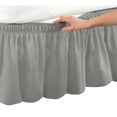 thumbnail image 1 of Debonair Wrap Around Ruffled Bed Skirt 15 Inch for Queen Size Beds, Light Grey, 1 of 9