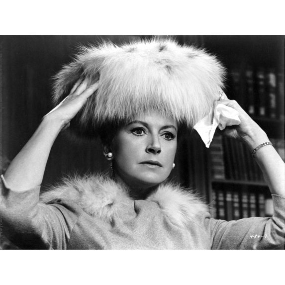Deborah Kerr Touching Her Furry Hat Photo Print (8 x 10)
