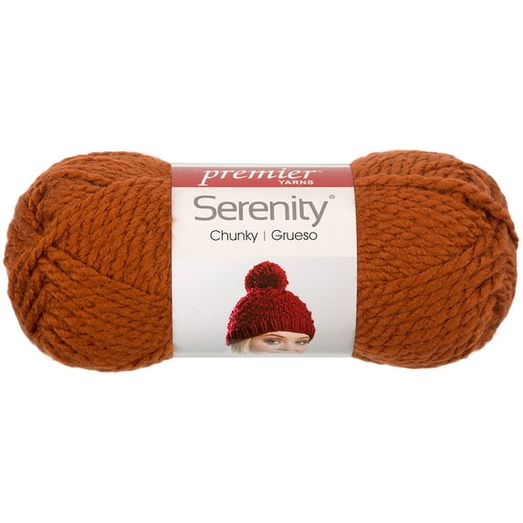 Deborah Norville Collection Serenity Chunky Solid Yarn-Rust, Pk 3