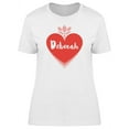 thumbnail image 1 of Deborah On Red Heart T-Shirt Women -Image by Shutterstock, Female Small, 1 of 2