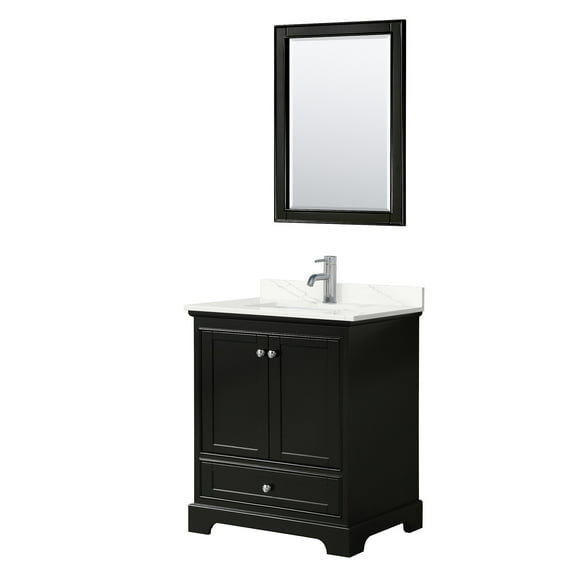 Wyndham Collection Wcs202030s-Qtz-Unsm24 Deborah 30" Free Standing Single Basin Vanity Set