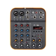 Debra 4-Channel Audio Interface DJ Console Mixer With USB Sound Card 48V For PC Recording Microphone Live Streaming ,Precision Control