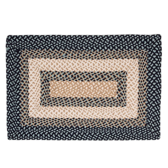 Debra Country Blue & Cream Area Rug 7' x 9' Rectangle