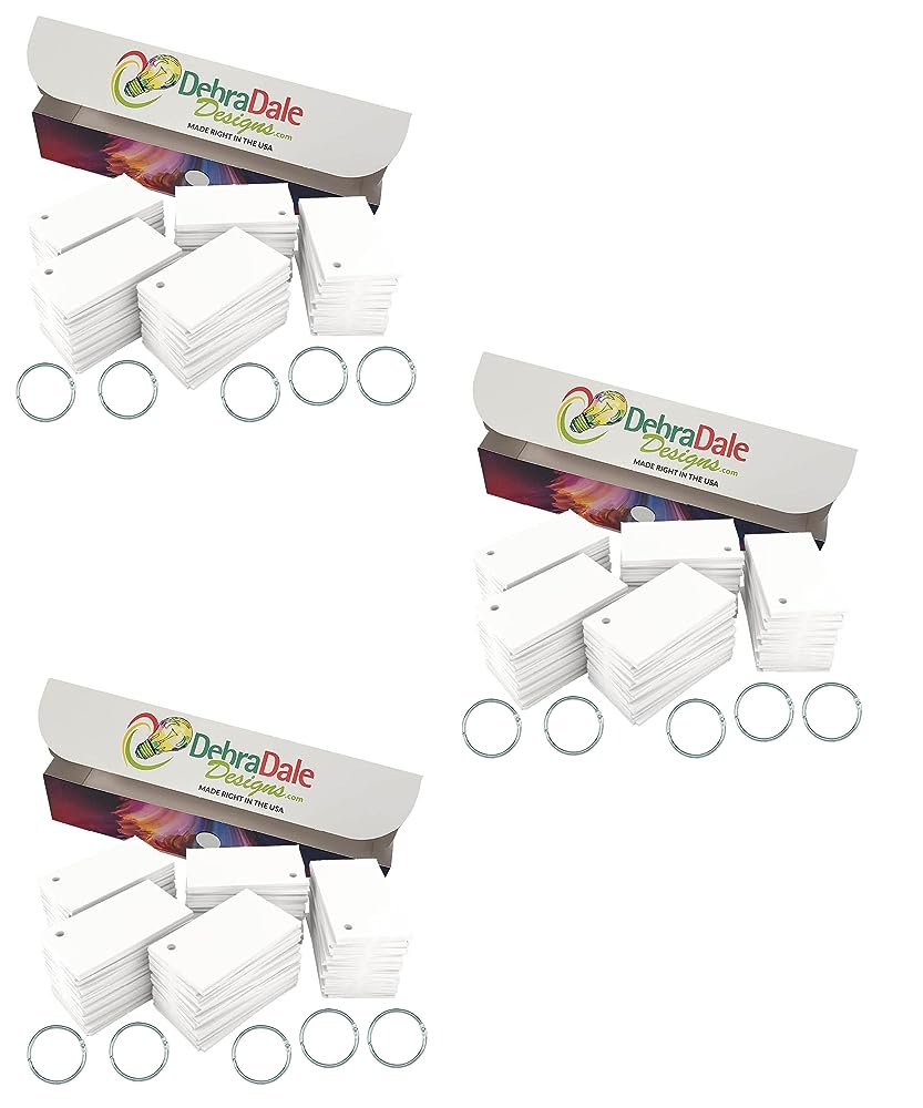 Debra Dale Designs 1,100 Small Blank Study Flash Cards 110 White