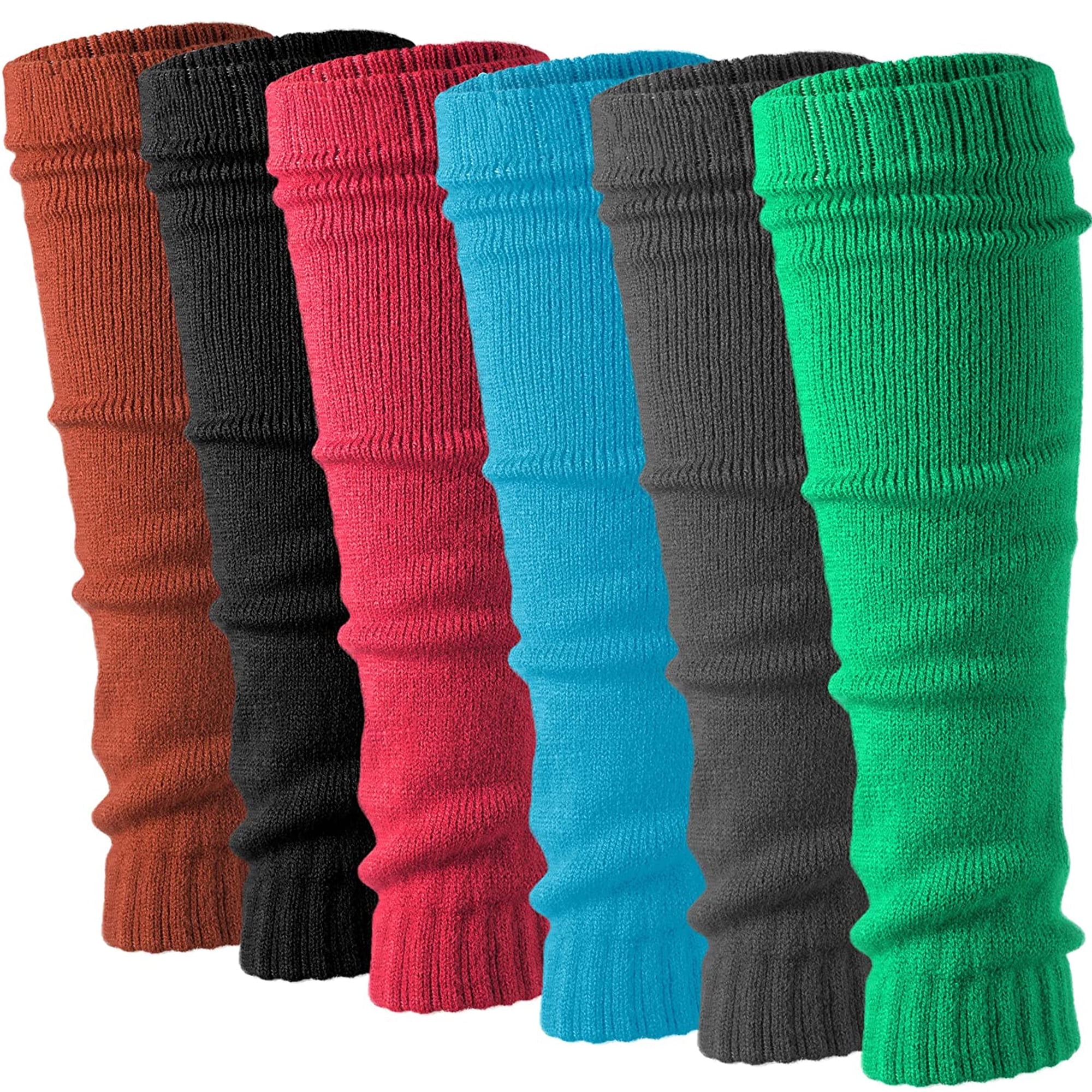 【oan】Loose Fit Warmer knit Girl Leg Warmers Winter Leg Warmers Knit Solid Color Leg