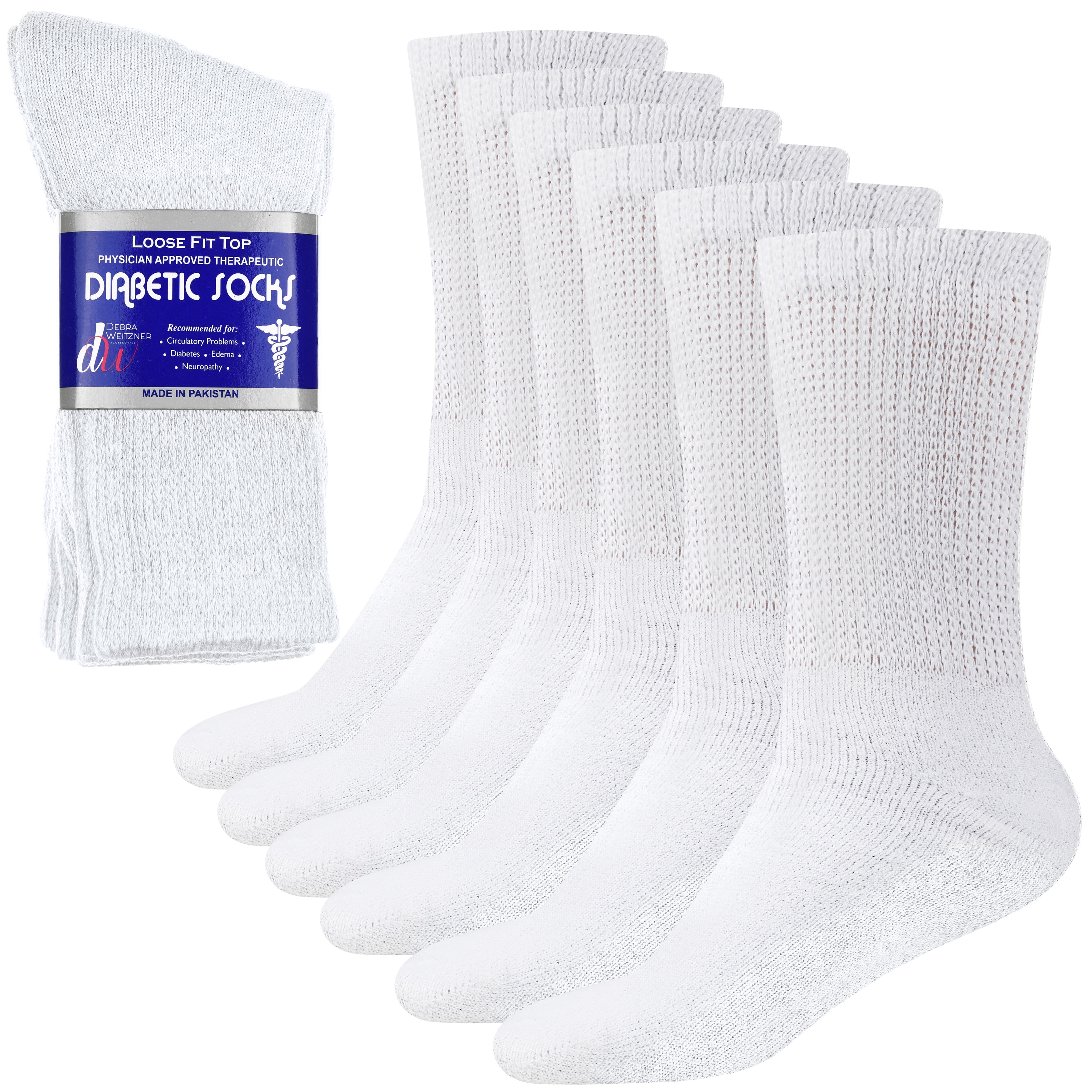 Debra Weitzner Cotton Diabetic Socks NonBinding Socks with Heel