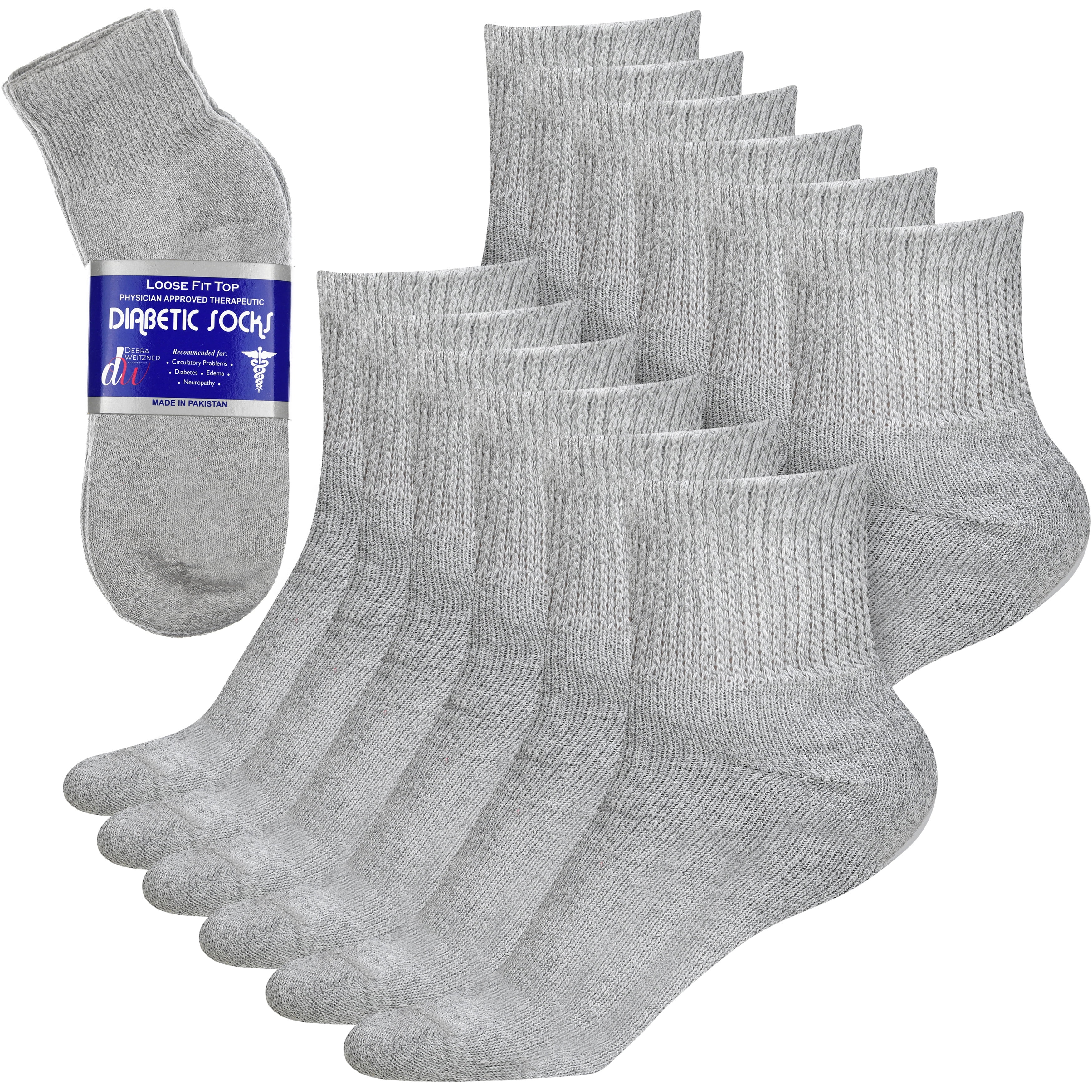 Debra Weitzner Diabetic Ankle Socks Mens Womens Non-binding Socks Loose ...