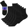 thumbnail image 1 of Debra Weitzner Diabetic Ankle Socks Mens Womens Non-binding Socks Loose Fit, 9/11 Black 6 Pairs, 1 of 6