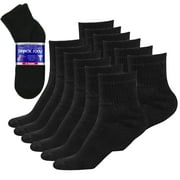 Debra Weitzner Diabetic Ankle Socks Mens Womens Non-binding Socks Loose Fit, 9/11 Black 6 Pairs