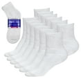 thumbnail image 1 of Debra Weitzner Diabetic Ankle Socks Mens Womens Non-binding Socks Loose Fit, 9/11 White 6 Pairs, 1 of 6