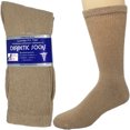 thumbnail image 1 of Debra Weitzner Diabetic Crew Socks Mens Womens Non-binding Socks Loose Fit 12 Pairs Brown, 1 of 1