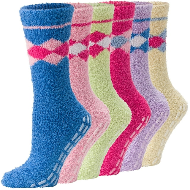Debra Weitzner Fuzzy Socks for Women Non-Slip Warm and Cozy Winter ...
