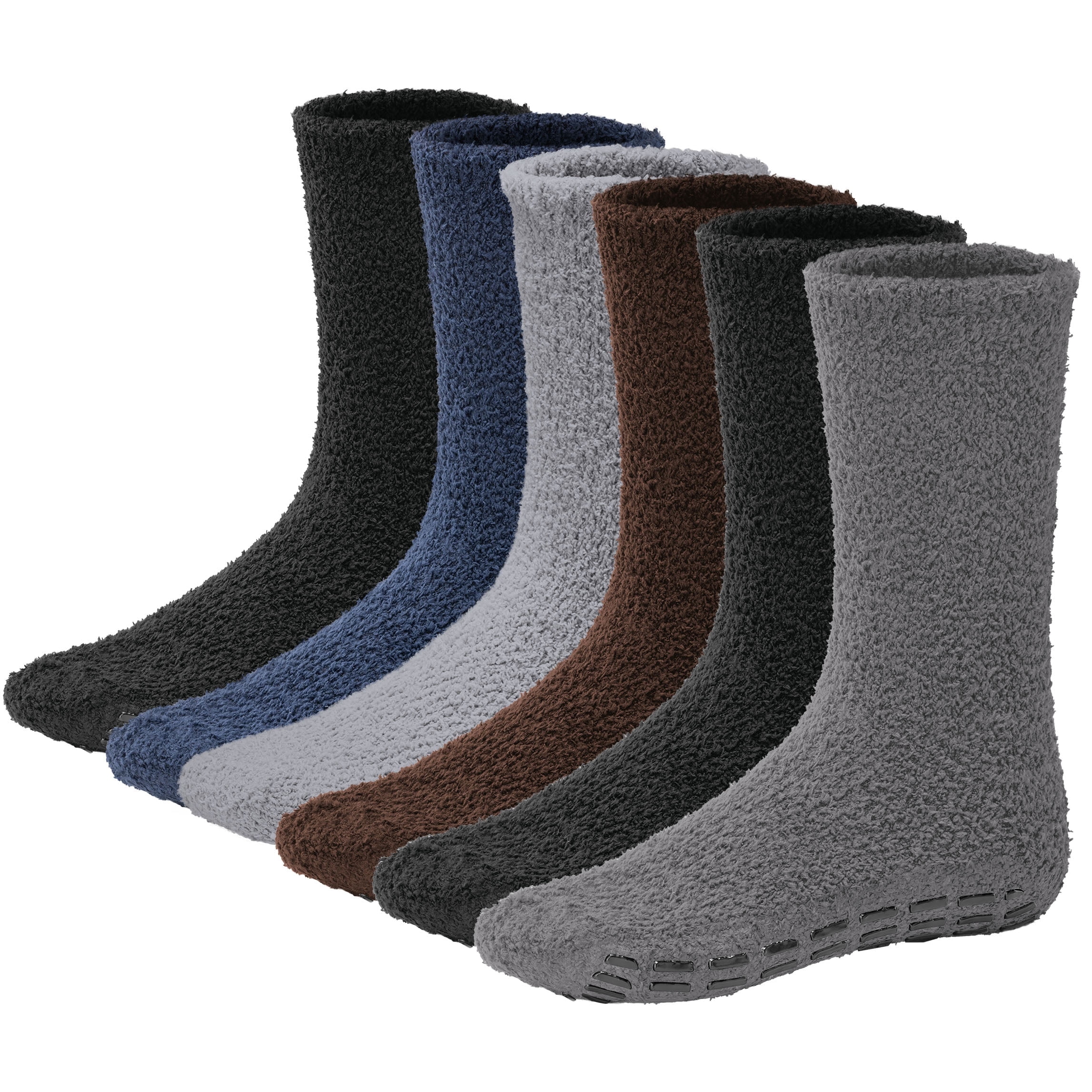 Debra Weitzner Mens Fuzzy Socks Grip Socks Microfiber Plush Sleeping