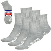 Debra Weitzner Non-Binding Loose Fit Sock - Non-Slip Diabetic Socks for Men and Women - Ankle 3-Pack Grey Size 9-11