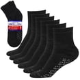 thumbnail image 1 of Debra Weitzner Non-Binding Loose Fit Sock - Non-Slip Diabetic Socks for Men and Women - Ankle 6 Pack Black Size 13-15, 1 of 7