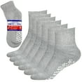 thumbnail image 1 of Debra Weitzner Non-Binding Loose Fit Sock - Non-Slip Diabetic Socks for Men and Women - Ankle 6 Pack Grey Size 9-11, 1 of 7