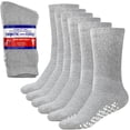 thumbnail image 1 of Debra Weitzner Non-Binding Loose Fit Sock - Non-Slip Diabetic Socks for Men and Women - Crew 6 Pack Grey Size 9-11, 1 of 7