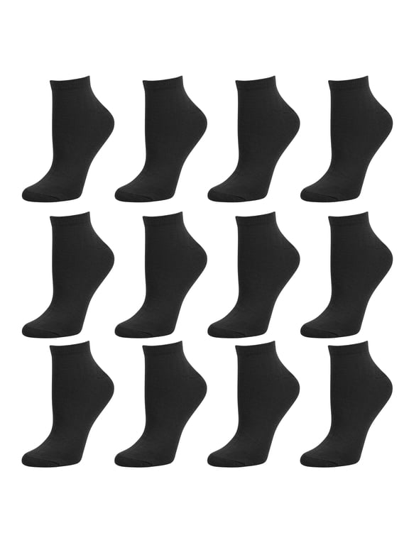 Womens Low-Cut Ankle Socks No-Show Colorful Pattern Fun Socks – 12 Pair