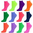 thumbnail image 1 of Debra Weitzner Womens Low-Cut Ankle Socks No-Show Colorful Pattern Fun Socks – 12 Pair, 1 of 5