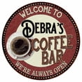 thumbnail image 1 of Debra's Coffee Bar Round Metal Sign Kitchen Room Wall Decor 100140041041, 1 of 1