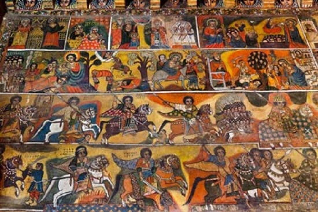 Debre Berhan Selassie church in Gonder Ethiopia Canvas Art - Martin Zwick DanitaDelimont (19 x 12)