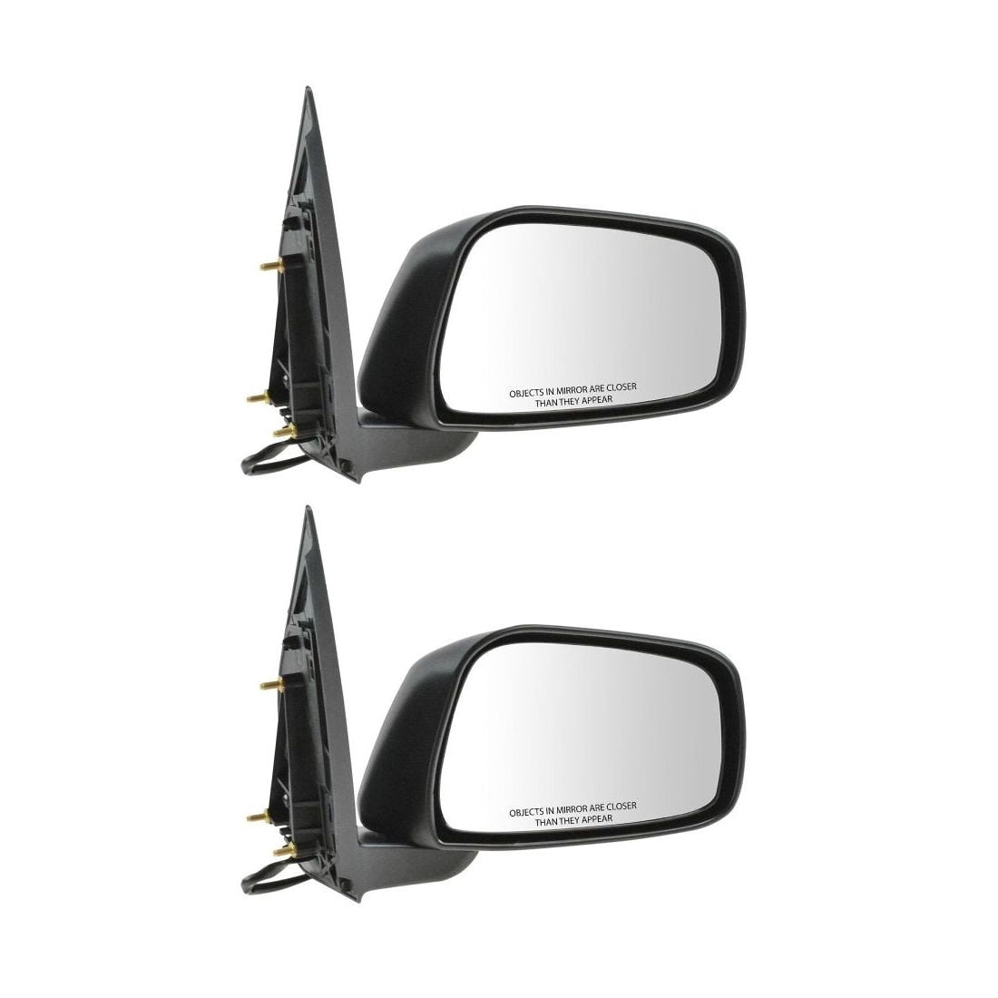 AM Autoparts Power Heated Folding Mirror Pair – 2006-2008 Honda Ridgeline, Black, Paint-to-Match Finish
