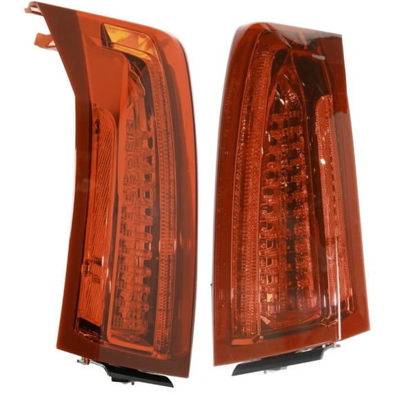 Debrroce 2pcs Left Driver and Right Passenger Side Red Lens with Bulb Assembly Lamp Replacement Turn Signal Tail Light Set Taillight for Cadillac for ATS 2013-2018