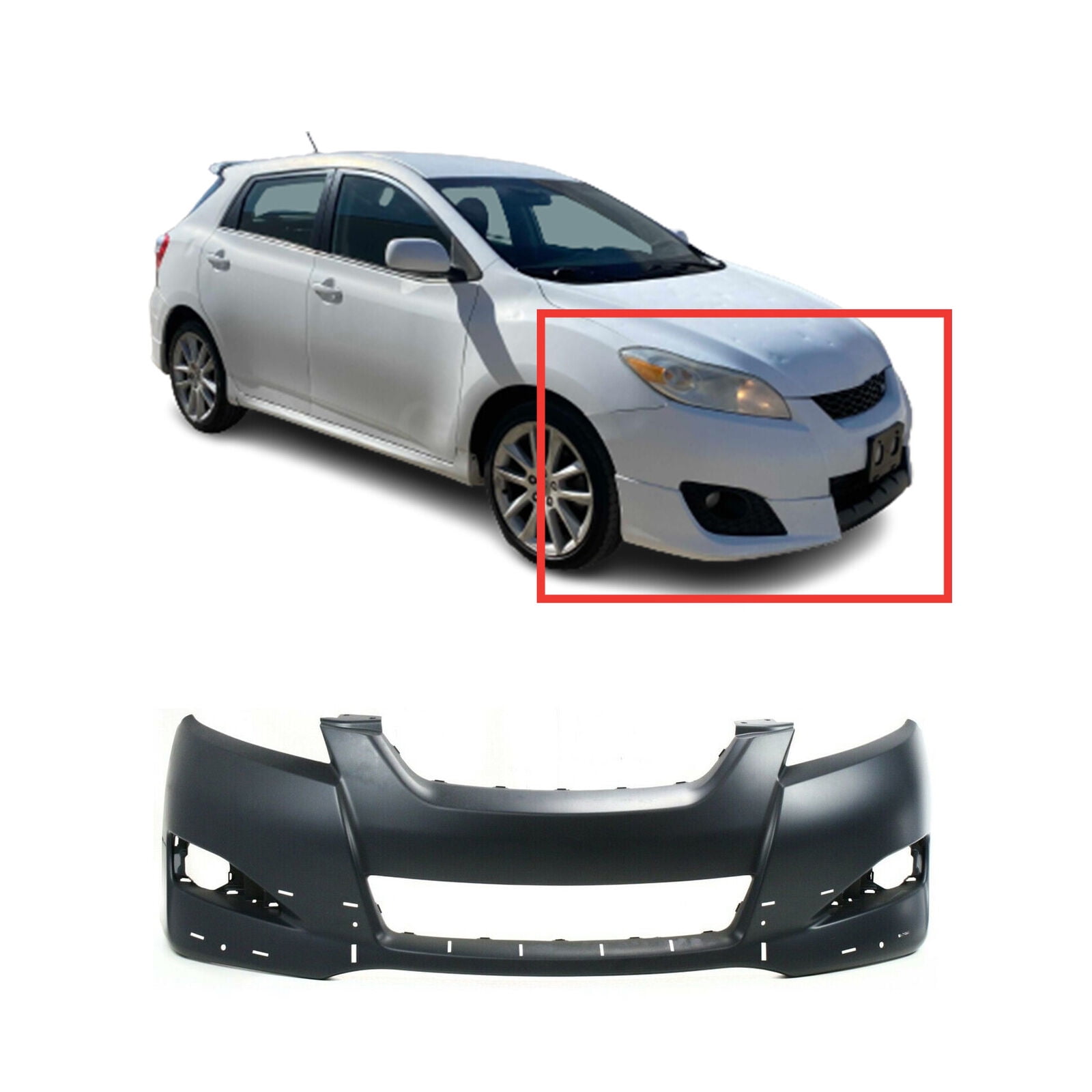 Debrroce Front Bumper Cover for Toyota for Matrix Base/S/XR/XRS 2009 ...