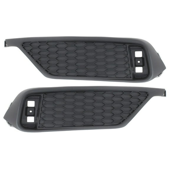 Debrroce Pair Set of 2 Bumper Face Bar Trims Molding Step Pads Rear Driver & Passenger (Black) for Honda for Civic EX-T/LX-P 2016-2018 & EX-L/LX 2016-2020 & Si 2017-2020 & EX/Sport 2019-2020