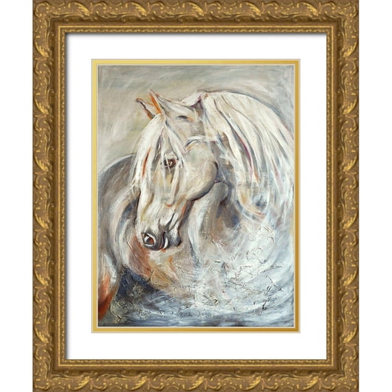 Debs, Emma Catherine 19x24 Gold Ornate Wood Framed with Double Matting Museum Art Print Titled - Horse