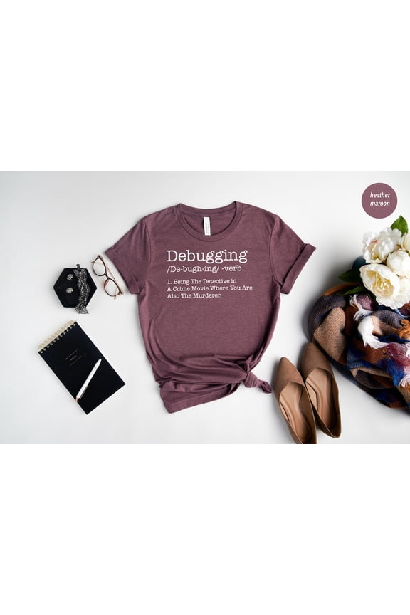 Debugging Definition T-Shirt: Coder Gift, Computer Science Tee All Size S-5Xl