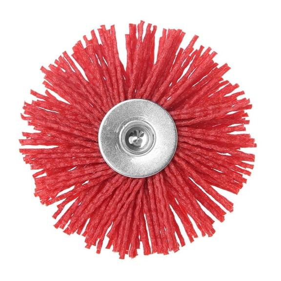 Deburring Abrasive Steel Wire Brush for Head Polishing Red Nylon Wheel Cup Shank