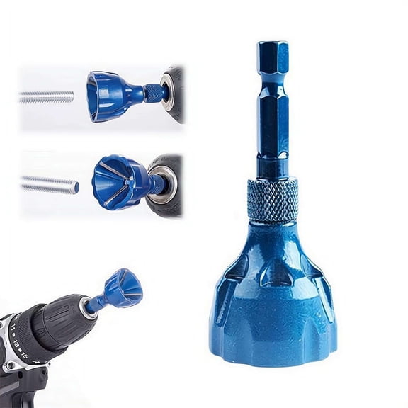 Deburring External Chamfer Tool Set, Tungsten Carbide Professional External Burr Removal Deburring Drill Bit,Fits 1/8"-3/4" (3-19mm) Repair Damaged Bolts,Screws,Threaded Rods & Pipe (Small)